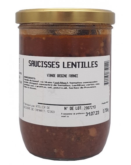 Saucisses Lentilles